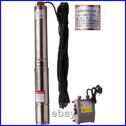 0.55KW 4 Deep Well Submersible Borehole pump 4,000L/H 550W Heavy Duty + Cable