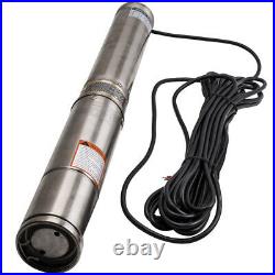 0.55KW 4 Deep Well Submersible Borehole pump 4,000L/H Heavy Duty + Cable 230 V