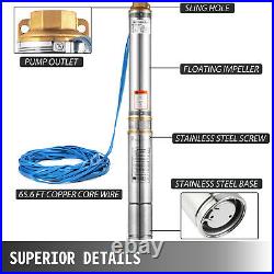 0.75kw 44SDM4-10 Borehole Deep Well Submersible Water Pump LONG LIVE + CABLE