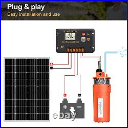 120W Solar Well Submersible Water Pump Kits for Deep Well/Irrigation/Garden