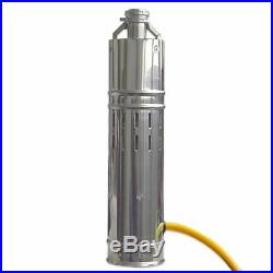 12VDC 3 Inch 132W 3000LPH 10m Head Stainless Submersible Deep Well Pump