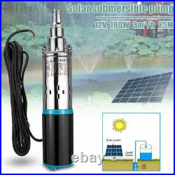 12V/24V DC 3m³/h 180W Solar Deep Well Water Pump Stainless Submersible Pump