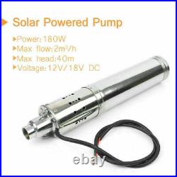 180W 12V DC 2m³/h 40m Solar Water Powered Pump Submersible Bore Hole Deep Well