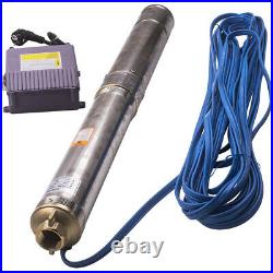 1.5HP 1.1KW Borehole Deep Well Water Submersible Pump 50Hz 220-240V Long Cable