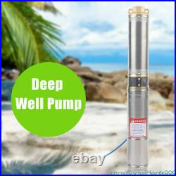 1.5HP 4 inch Deep Well Submersible Pump 1100W Stainless Steel 220 V 4000L/H DHL