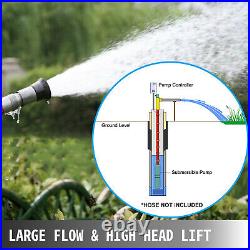 1.5HP Deep Well Pump 285FT 24GPM 110V Submersible Stainless Steel with Control Box