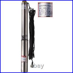 20m Cable 4 inch 1100W 6600 L/H Submersible Bore Hole Deep Well Pump new