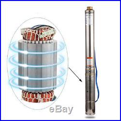 220-240v Submersible Pump, 4 Deep Well, 1.5hp, Max-354ft 25GPM, 14 Impellers UK