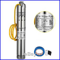 24V/36V DC 40M 2m³/h 284w Steel Submersible Deep Well Solar Water Pump