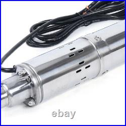 24V 370W Solar Water Pump Deep Well Solar Submersible Pump Head 65m Stainless UK