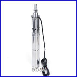 24V 370W Solar Water Pump Deep Well Solar Submersible Pump head 65m stainless US
