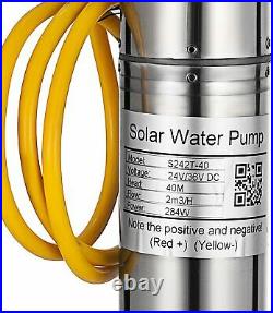 24V Solar Photovaltaic Powered Water Pump 284W 2m3/h 40M Deep Well Submersible