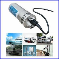24V Stainless Steel Solar Submersible Pump 3.2GPM Deep Well Water DC Pump New