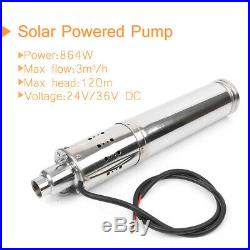 24V Submersible Brushless Solar Water Pump 3m³/H 120M Head max Deep Well Pump