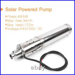 24V Submersible Brushless Solar Water Pump 3m³/H 120M Head max Deep Well Pump UK