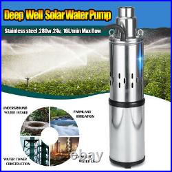 280W 24V 3m³/h 60m Solar Water Pump Submersible Bore Hole Deep Well Pump ò