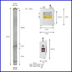 2,2KW 4 borehole deep well submersible water pump fountain electric pump 16,8B