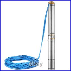 3HP/2.2KW 4 Borehole Deep Well Submersible Water Pump LONG LIVE With 20m Cable