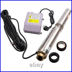 3 0.5HP 3800 L/H Deep Well Pump Stainless Steel Submersible Borehole Pump New