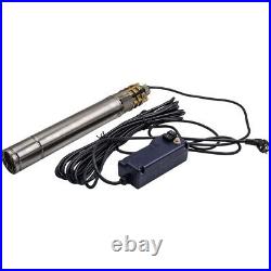 3 0.75KW 2800 L/h Submersible Water Deep Well Borehole Pump Stainless Stee