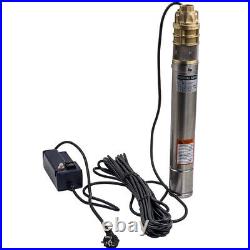 3 0.75KW 2800 L/h Submersible Watering Deep Well Borehole Pump Stainless Stee