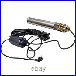 3 2400 L/h Submersible Water Deep Well Borehole Pump Stainless Steel