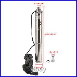 3 24V 350W Deep Well Submersible Bore Hole Solar Water Pump Built-in MPPT A
