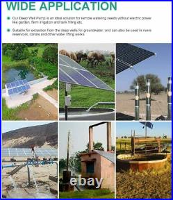 3 24V Solar Electric Water Pump Submersible Bore Hole Pond Deep Well Pump