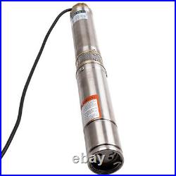 3 2500L/H 0.25KW Deep Well Submersible Borehole Pump Stainless Steel + Cable