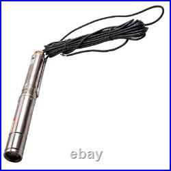 3 2500L/H 250W Deep Well Submersible Borehole Pump Stainless Steel