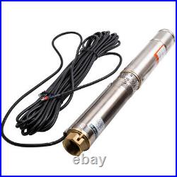 3 2500L/H 250W Deep Well Submersible Borehole Pump Stainless Steel + Cable New
