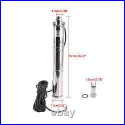 3 48V 750W Deep Well Solar Submersible Bore Hole Water Pump Built-in MPPT