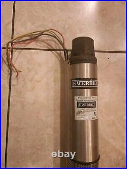 3/4 HP Submersible 3-Wire Motor 10 GPM Deep Well Water Pump- Lightly Used