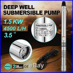 3.5 240V 2HP Electric Water Pump Submersible Bore Hole Pond Deep Well Pump 101m