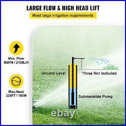 3.5 240V 550W Electric Water Pump Submersible Bore Hole Pond Deep Well Pump 70m