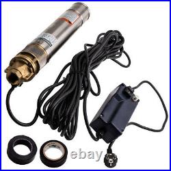 3 750W 2400L/H Deep Well Borehole Pump Submersible Water Pump 1HP+15m Cable