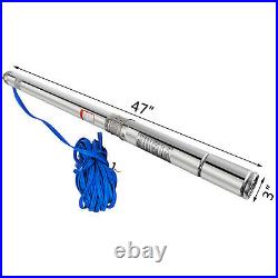 3 SDM1.8/22 Borehole Deep Well Submersible Water Pump 550W + 30M CABLE