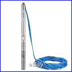 3 SDM1.8/22 Borehole Deep Well Submersible Water Pump 550W + 98.4ft CABLE