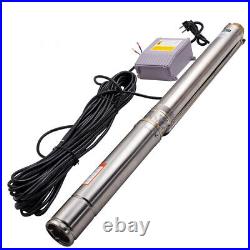 3 Submersible Bore Hole Deep Well Pump 750W Stainless Steel 220-240V 3800L/H