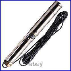 3 inch 2500L/H 250W Deep Well Submersible Pump Stainless Steel+10m Cable