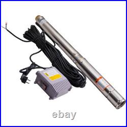 3 inch 750W 3800L/H Submersible Deep Well Borehole Water Pump 30m Cable 8.5 bar