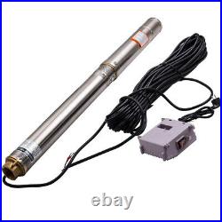 3 inch 750W 3800L/H Submersible Deep Well Borehole Water Pump + 30m Cable New