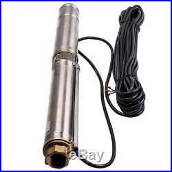 3inch 76 mm 3800 l / h Deep Well Pump Stainless Steel Submersible Borehole Pump
