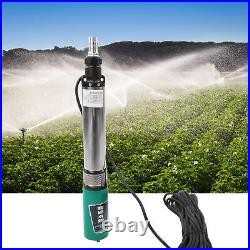 48V 60V-4/5m³-45/55m Deep Well Submersible Pump 20m Line Stainless Steel