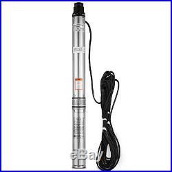 4 102mm Borehole Submersible Deep Well Water PUMP 49m 1.1HP + CABLE 18m