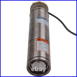 4 1HP 2600L/H Borehole 4 Deep Well Submersible Water Pump Electric Pump