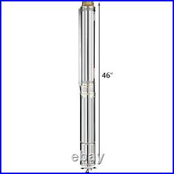 4 1.5KW 230V Deep Well Submersible Water Pump Stainless Steel With 40m Cable