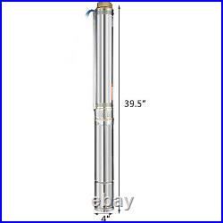 4 2HP/1.5KW Deep Well Submersible Pump 26GPM Max 420ft Submersible Well Pump