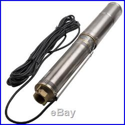 4 370W Borehole Deep Well Submersible Water Pump 6000 L/H Long Live + 20m Cable