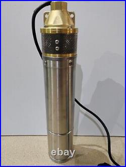 4 Deep Well Borehole Submersible Pump Clean Water 1500W 140m Head StainlessStee
